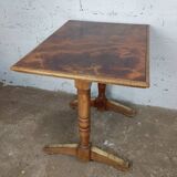 50s bistro table in brass formica