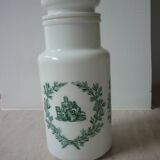 White and green apothecary pot 21.5 cm