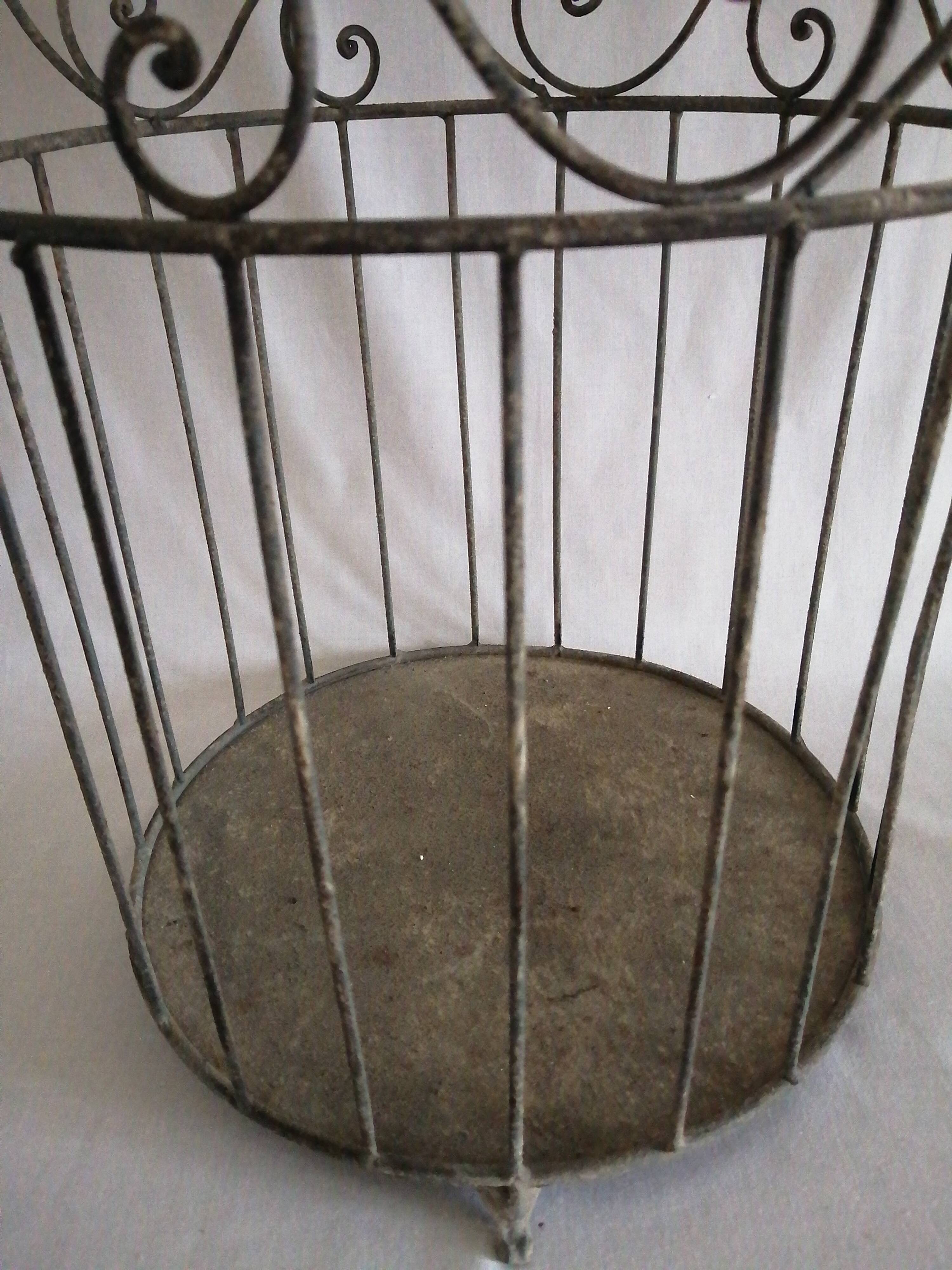 Aged metal cage