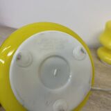 Lot de 2 lampes de table en verre jaune Space Age, design ve-art Italie, années 1970