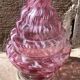 Modernist liqueur carafe clichy pink and white table art