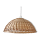 Vintage braided wicker pendant lamp