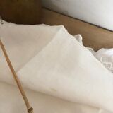 Ensemble de  10 serviettes de table vintage blanches et  brodées