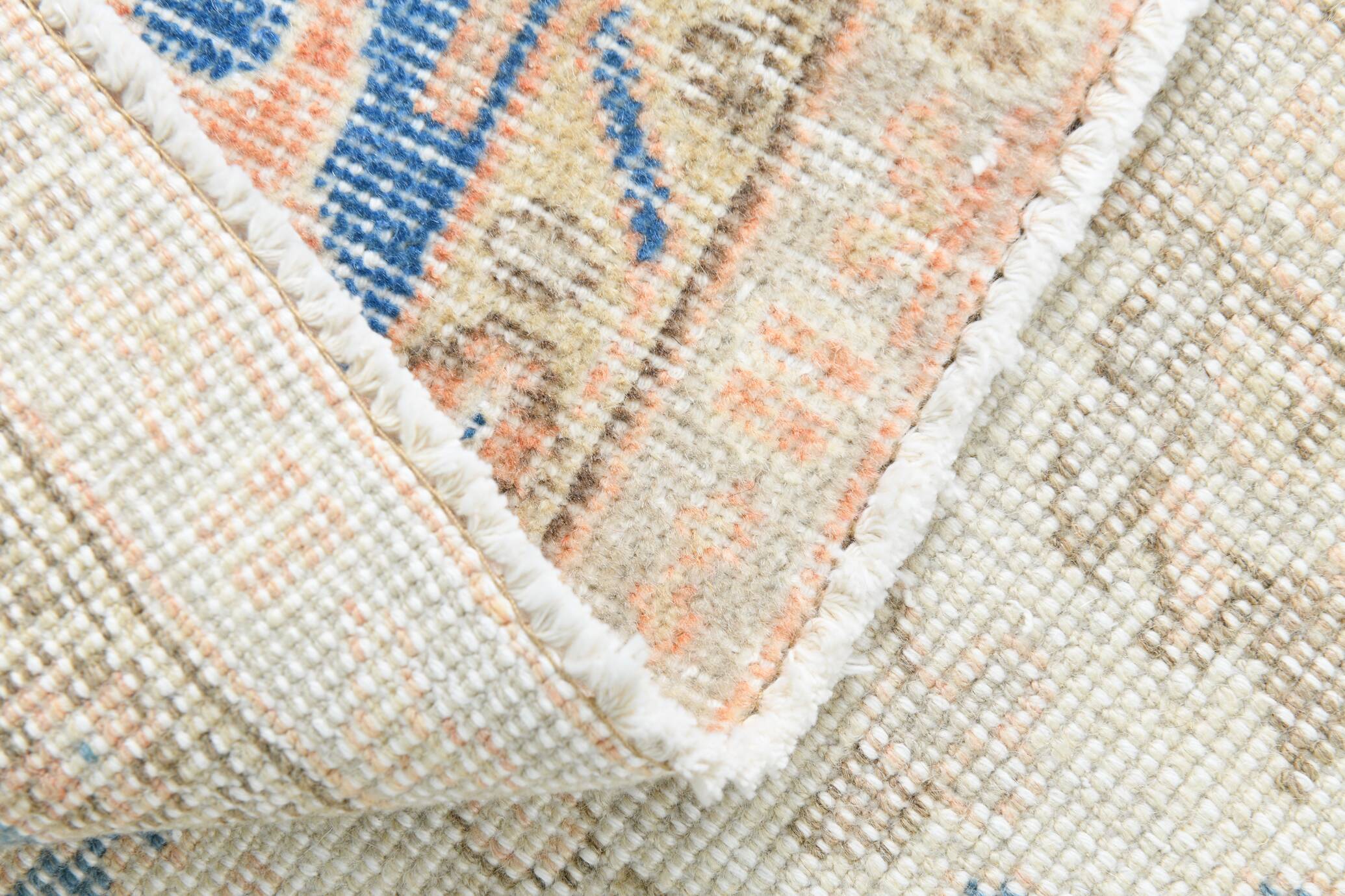 Tapis turc classique en laine bleue