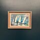 Original Swedish Oil on Panel – “Sailboats” by Bertil Thorell,  Signed