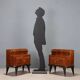 Pair of vintage bedside tables in exotic wood veneer, design, Italy, 1950s