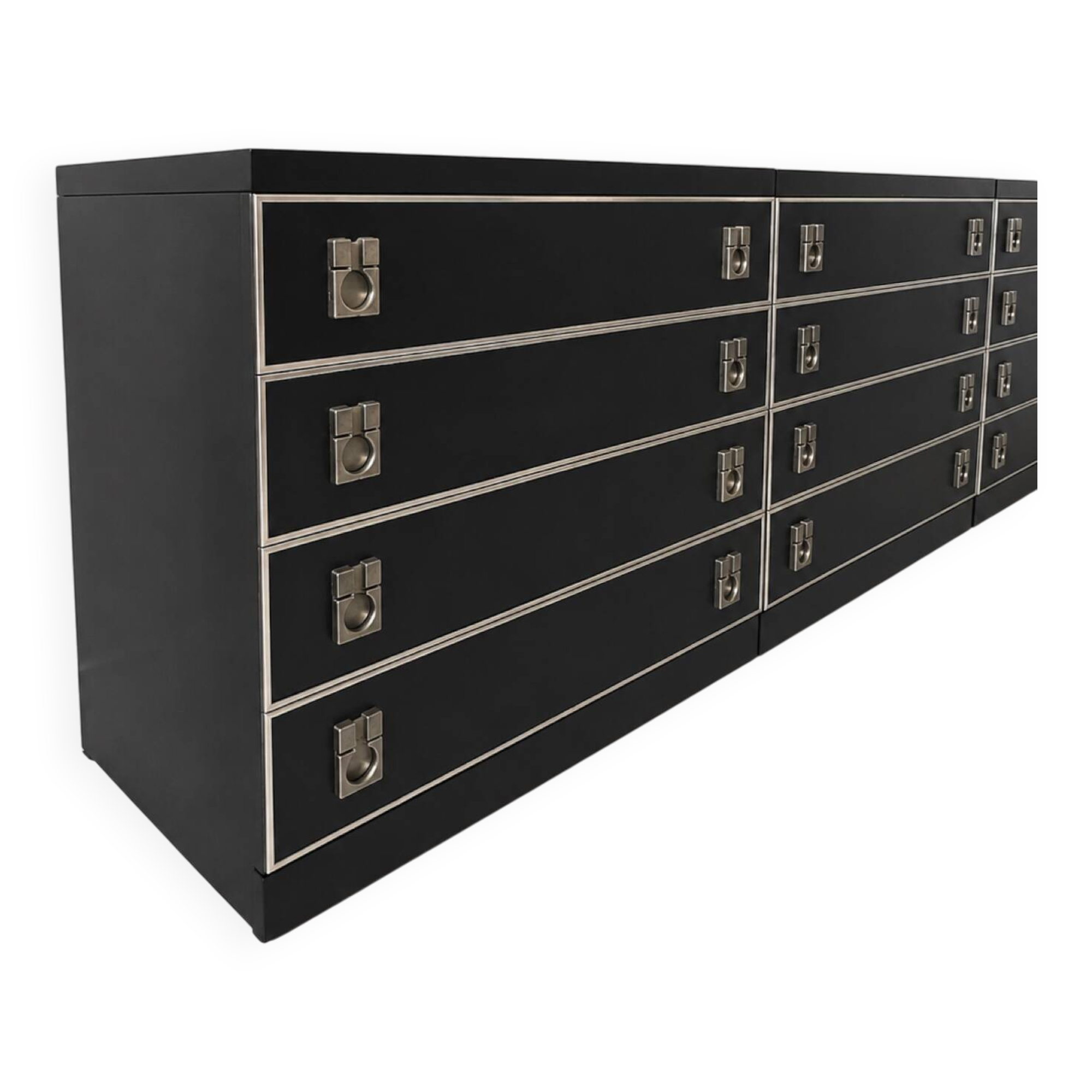 Vintage modular enfilade "Chic Architectural" - 4 modules - Black & L