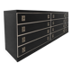 Vintage modular enfilade "Chic Architectural" - 4 modules - Black & L