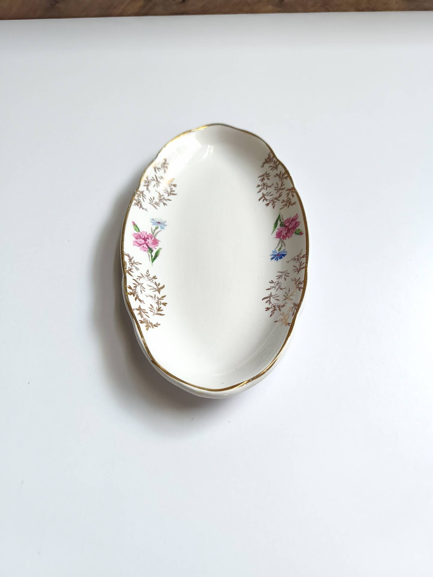 Lot de 2 raviers Sarreguemines modèle Béarn fleurs roses et bleues