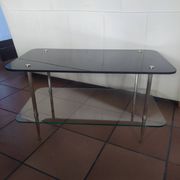 Vintage coffee table 1950/1960 two glass tops and bronze base