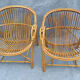 Pair of 1960 rattan armchairs