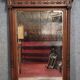Important Renaissance style walnut mirror / Height 183 cm