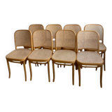 8 vintage cane chairs