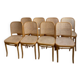 8 vintage cane chairs