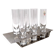 Steel and Glass Liqueur Drinking Set by Holme Sweden