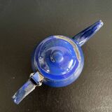 Mini théière bleue en tôle émaillée