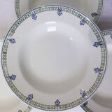 4 vintage St Amand soup plates