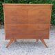 Commode 4 tiroirs pieds compas année 50 vintage