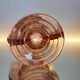 Vase Art déco en cristal Val Saint Lambert rose, série Luxval modèle Romeo, Belgique
