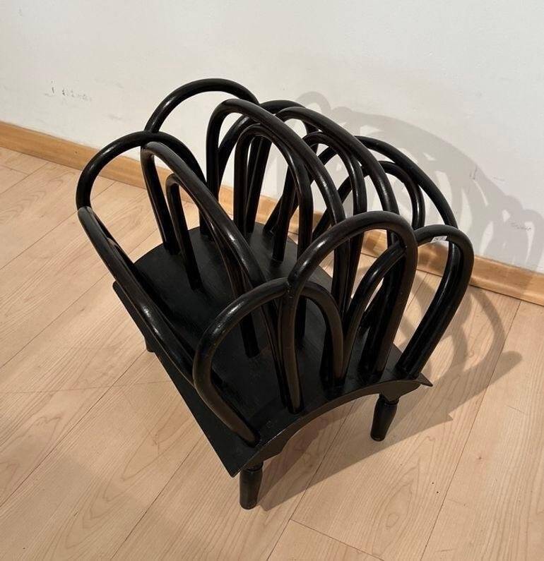 Newspaper Stand in Stained Beech Bentwood from Thonet, Austria, 1900s
