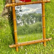 Large format for this type of faux bamboo mirror 70 cm.