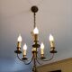 chandelier 5 branches brass