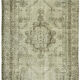 Handwoven Overdyed Turkish 1970s 161 cm x 274 cm Grey Carpet
