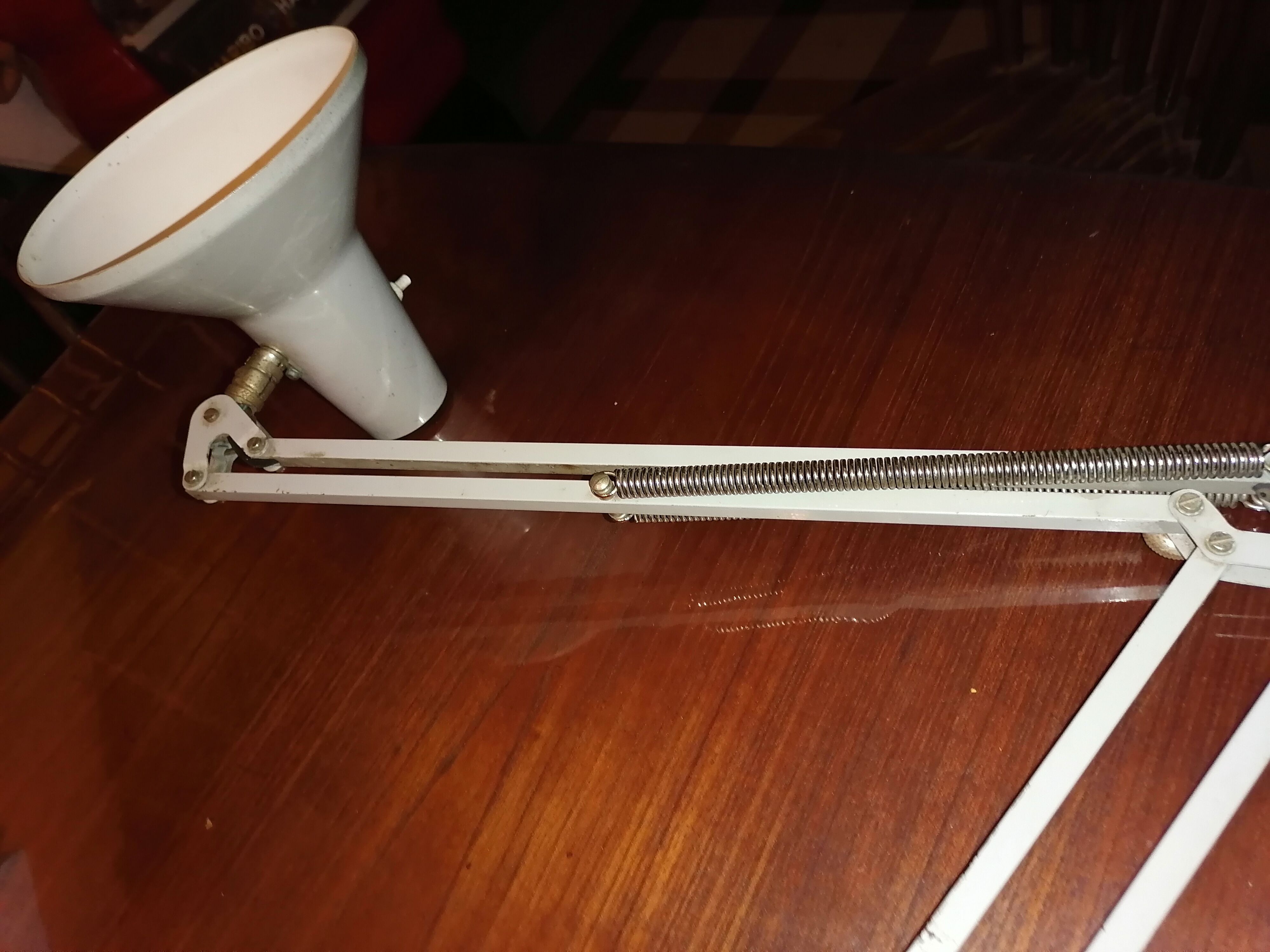 Industrial lamp desk architect 2 arms 1960 1970