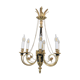 Chandelier style Directoire gilded and patinated in bronze " Lucien Gau "