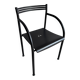 Francesca Spanish II black lacquered steel chair by Philippe Starck (Baleri, 1984)
