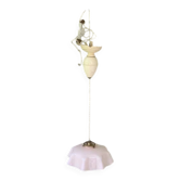 Chandelier, suspension in pink opaline and white interior, complete with pendulum, counterweight,
