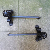 Old Cast Iron Chenets: Orbe