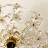 Ceiling flowers in murano glass and brass