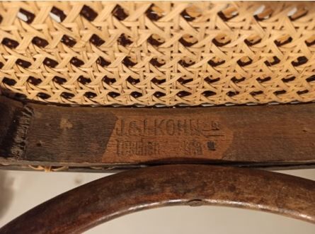 Set of 4 chairs bistrot 1900 by J and J Kohn model 462