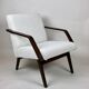 Vintage white Boucle Club Armchairs, 1970s