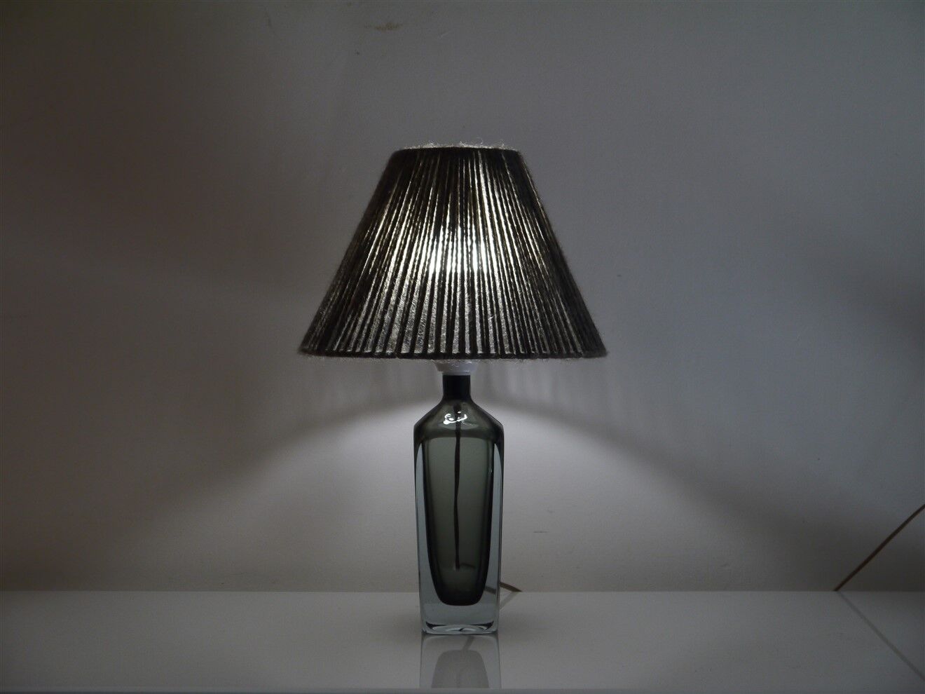 Scandinavian glass lamp by Asta Stromberg 1970