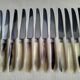 12 Apollo cheese knives Stainless steel and bovine horn