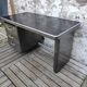 Strafor desk in brushed metal