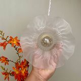 Vintage frosted glass tulip pendant light