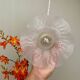 Vintage frosted glass tulip pendant light