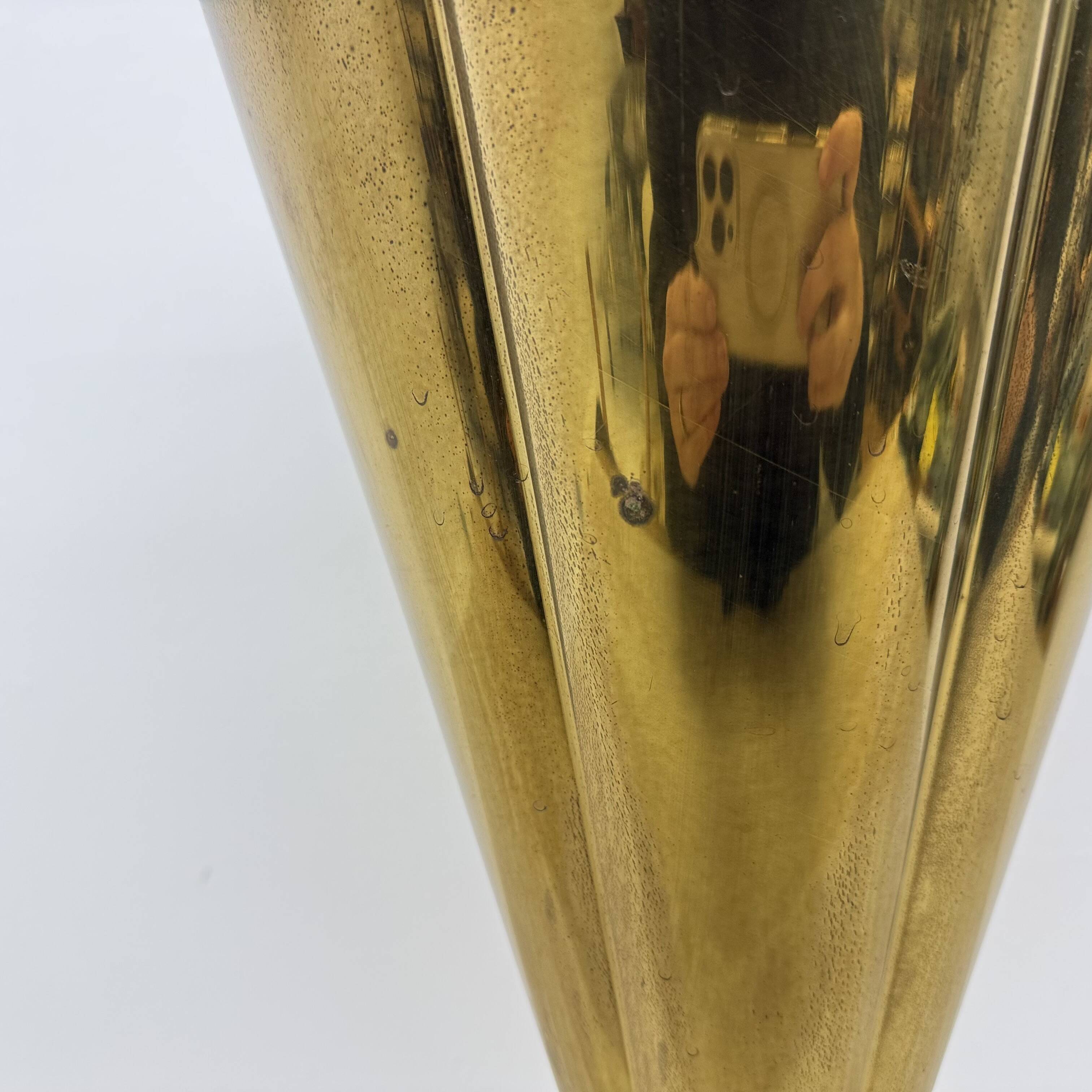 Mid-century design brass umbrella stand , 1970’s