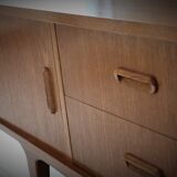 Scandinavian design sideboard in blond teak