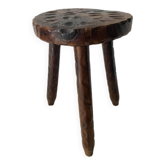 Tabouret tripode vintage , porte plante