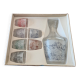 Vintage liqueur service Verrerie d'Arques