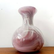 Vase style Murano en verre rose vintage
