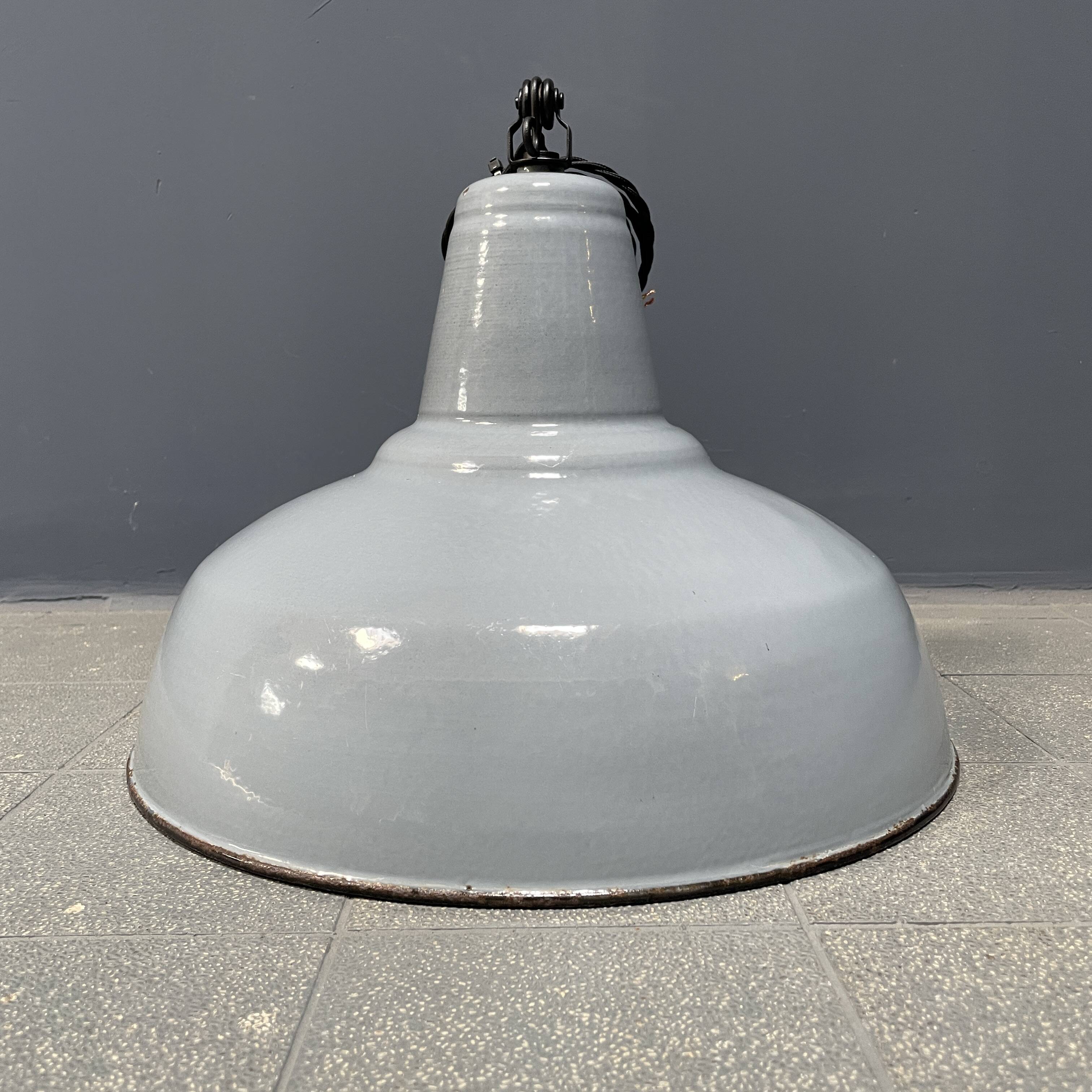 Light gray enamel Philips pendant lamps