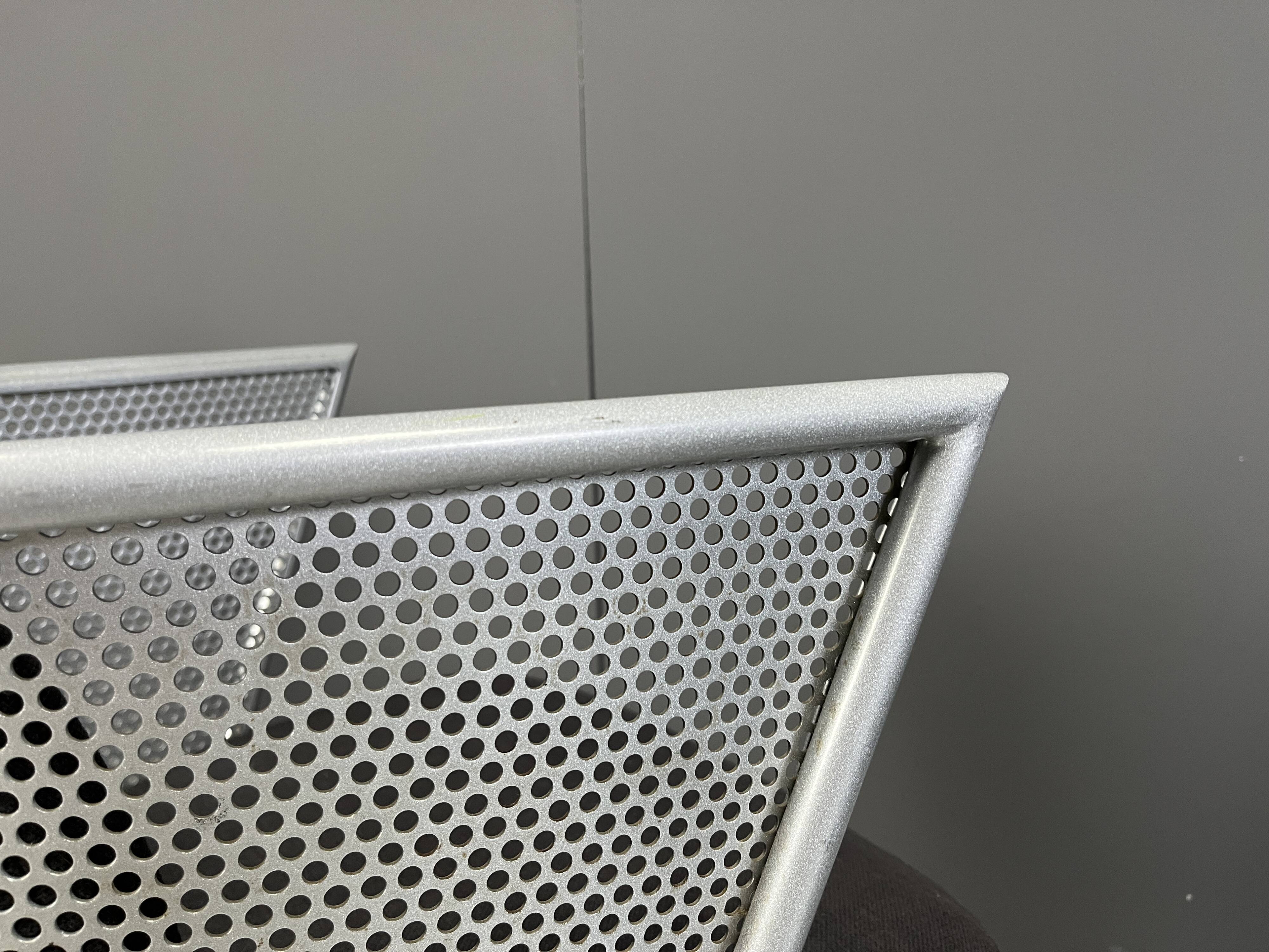 Postmodern metal dining chairs, 1980s