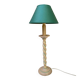 Twisted wooden floor lamp in beige and green S.C.E.