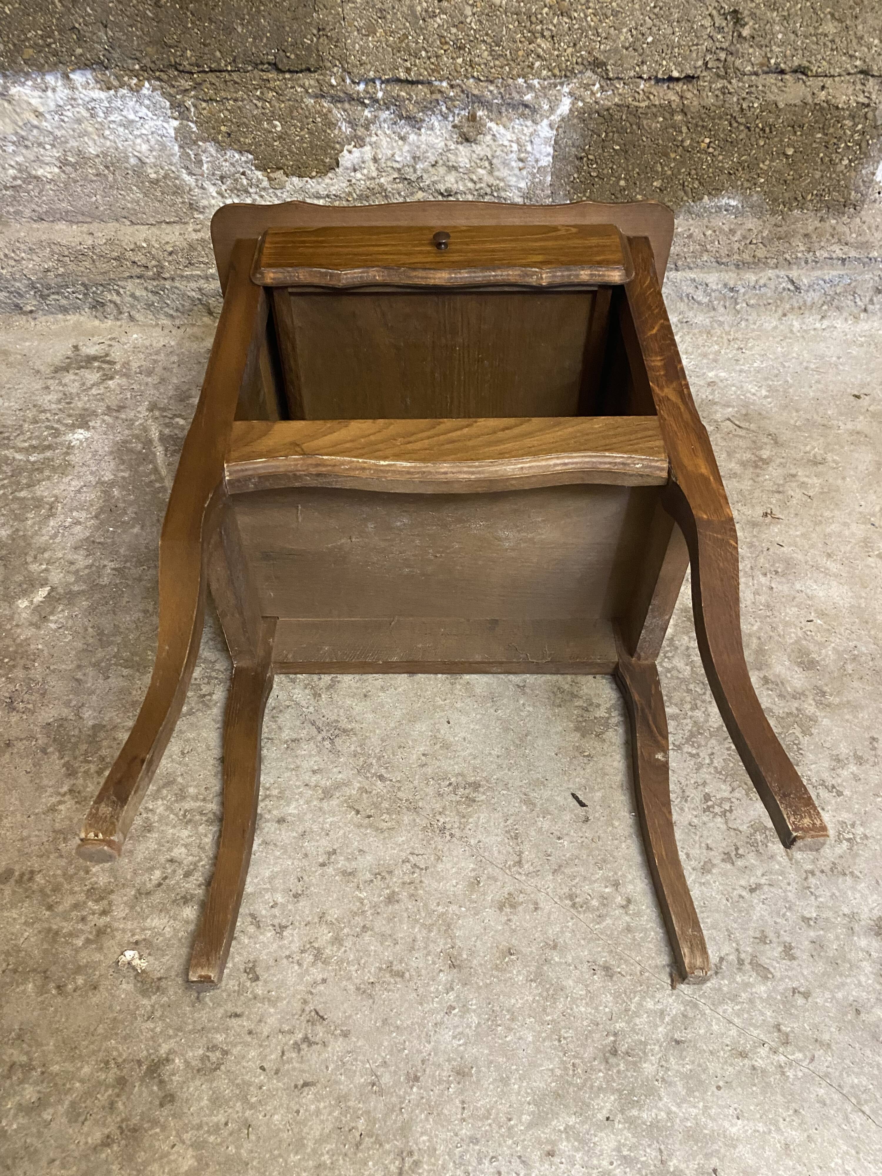Chevet Table Nuit Style LOUIS XV Bois Tiroir + Case Vintage