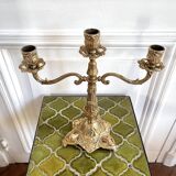 3-light gold candlestick